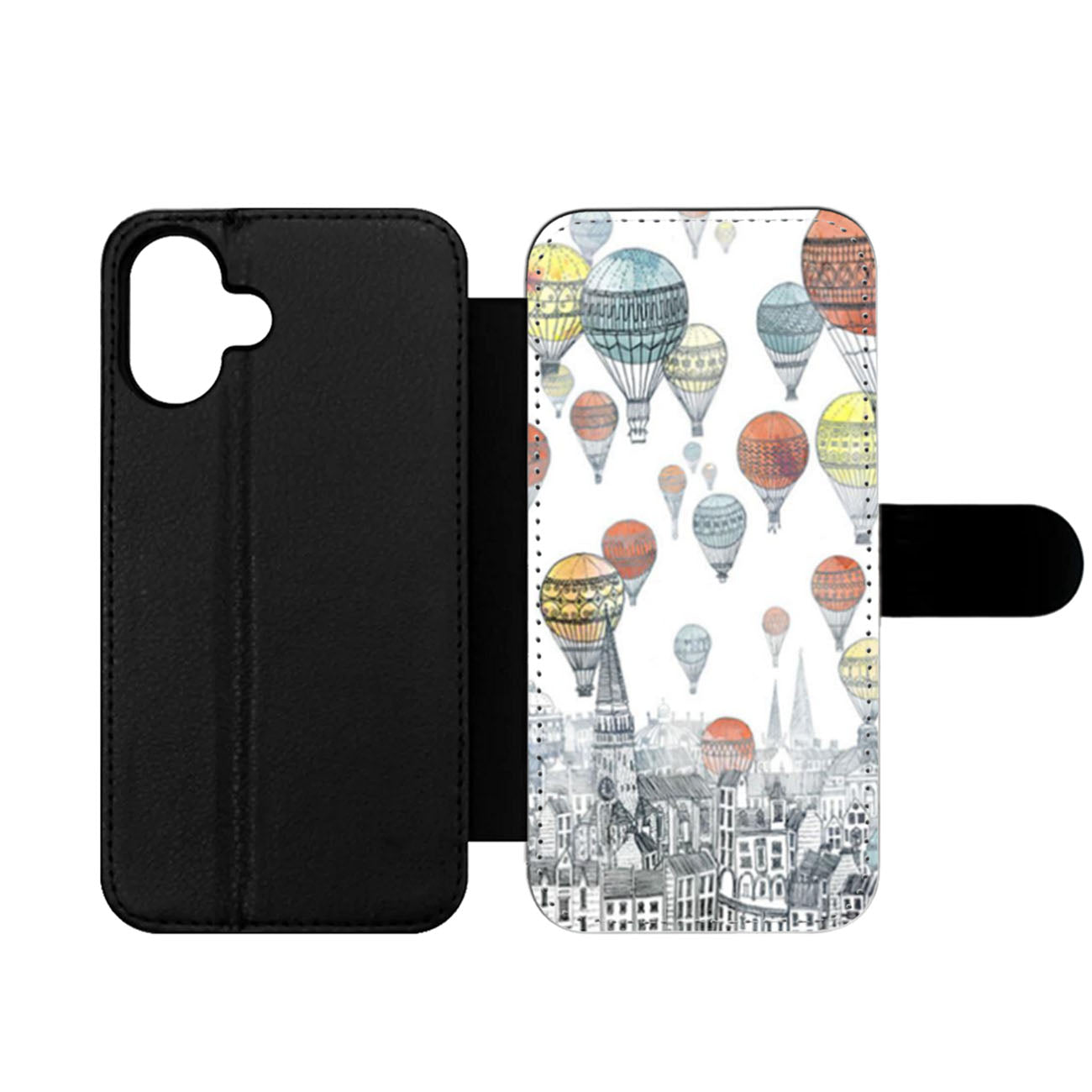 Hot Air Balloons City Wallet iPhone Case