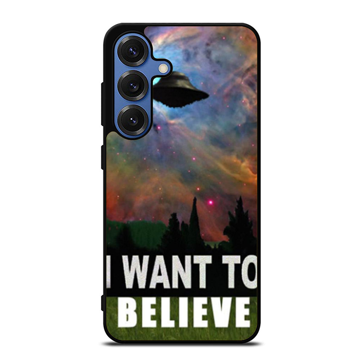 I Want To Believe X File Movie Nebula Space Samsung S25 Ultra Case