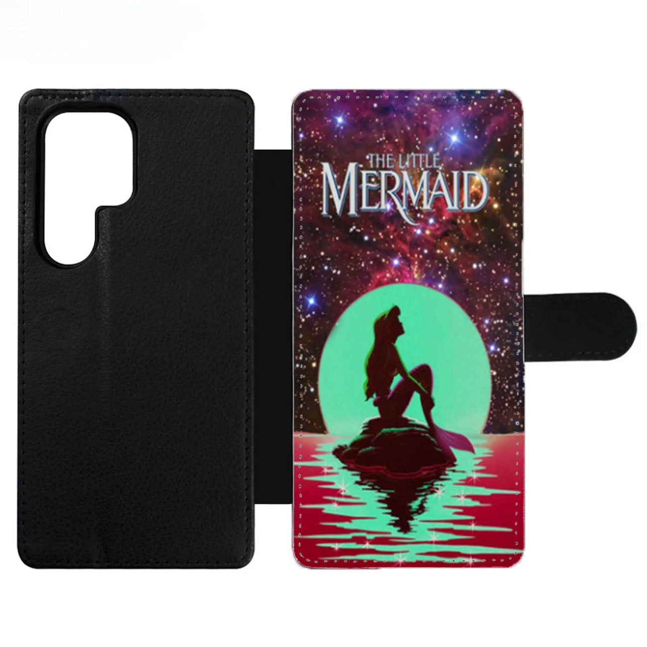 In The Moon light Nebula Space Ariel The Little Mermaid Wallet Samsung Case
