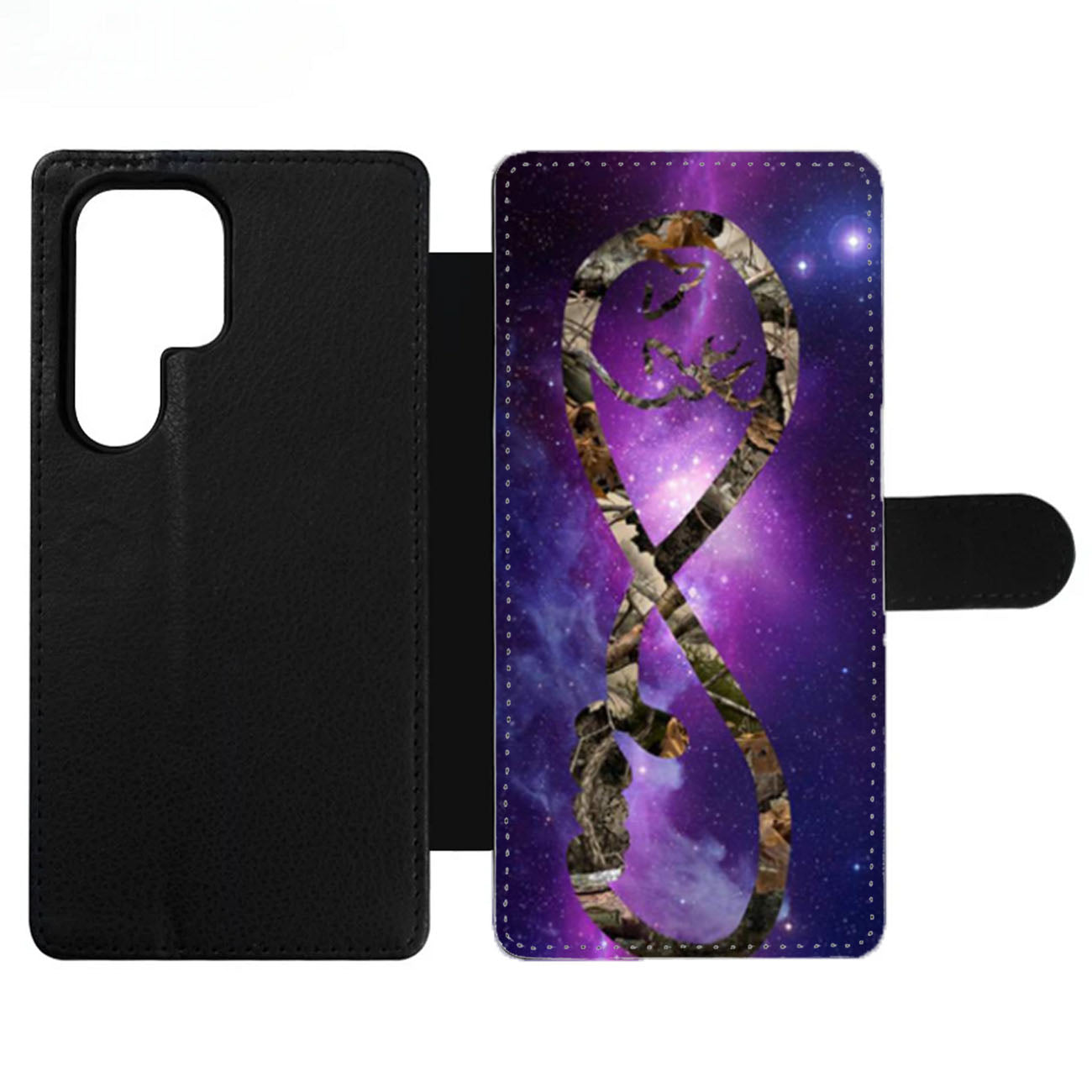 Infinity Love Browning Deer Camo Nebula Galaxy Wallet Samsung Case