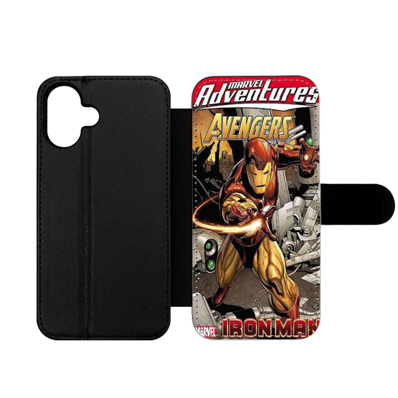 Iron Man Marvel Adventures Comic Wallet iPhone Case