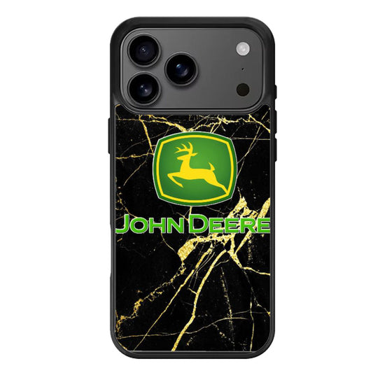 John Deere Black Marble iPhone 17 Pro Max Case