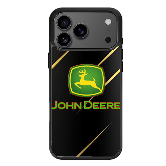 John Deere Black Metallic iPhone 17 Pro Max Case