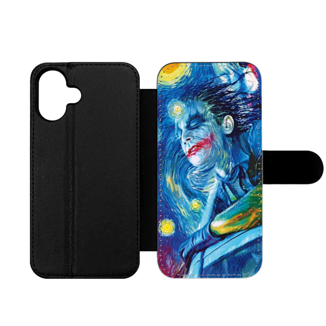 Joker Van Gogh Starry Night Wallet iPhone Case