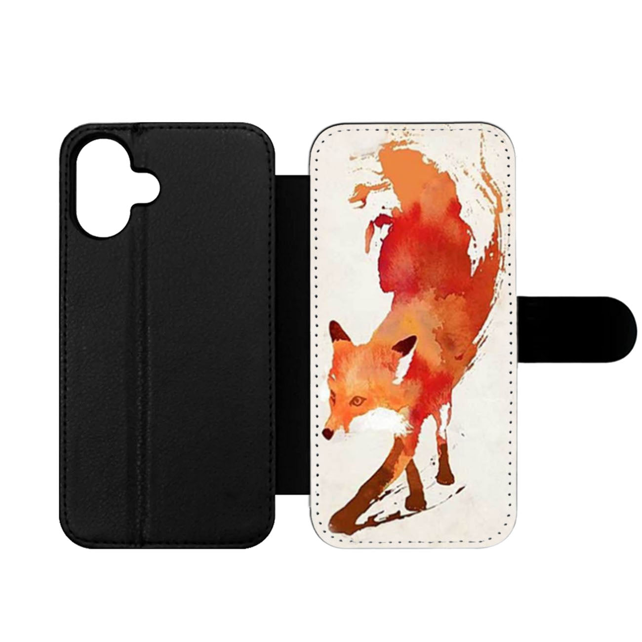 Jump Fox Art Wallet iPhone Case