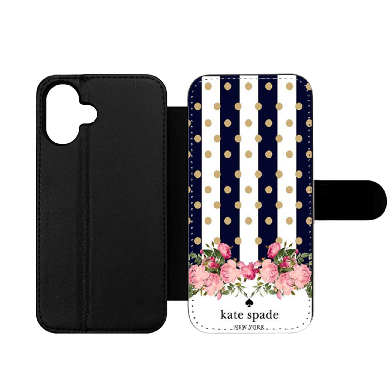 KATE SPADE NEW YORK POLKADOTS FLORAL Wallet iPhone Case