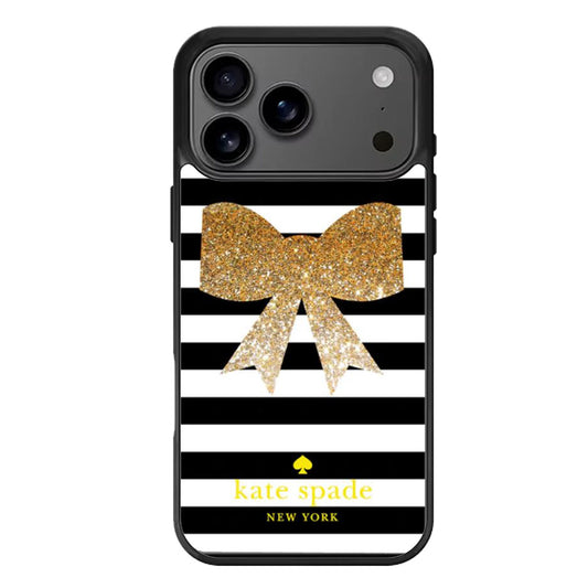 Kate Spade Black White Striped iPhone 17 Pro Max Case