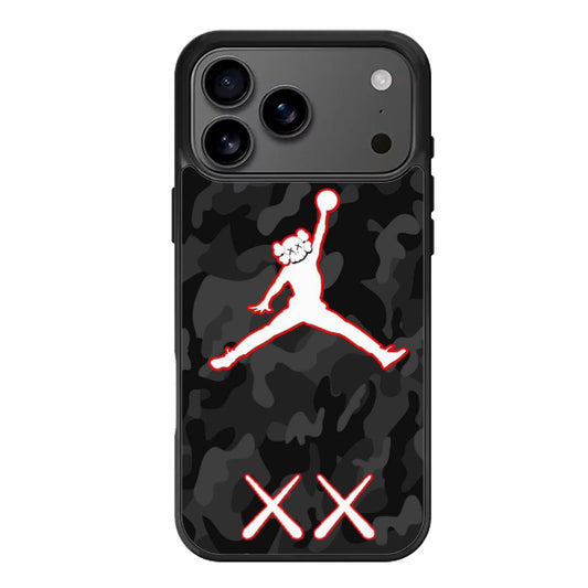 Kaws X Jordan Black Camo iPhone 17 Pro Max Case