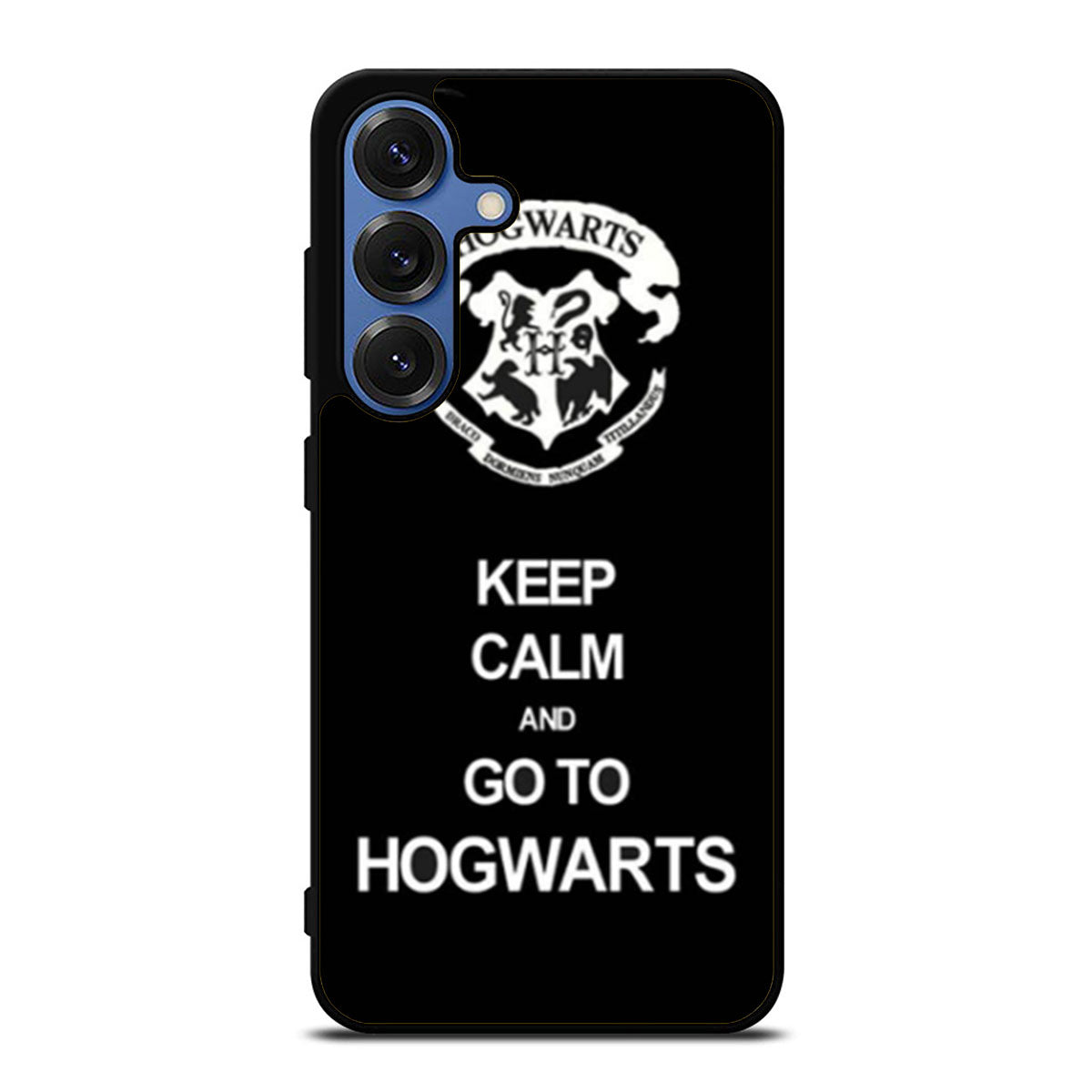 Keep Calm and Go to Hogwarts Black Samsung S25 Ultra Case