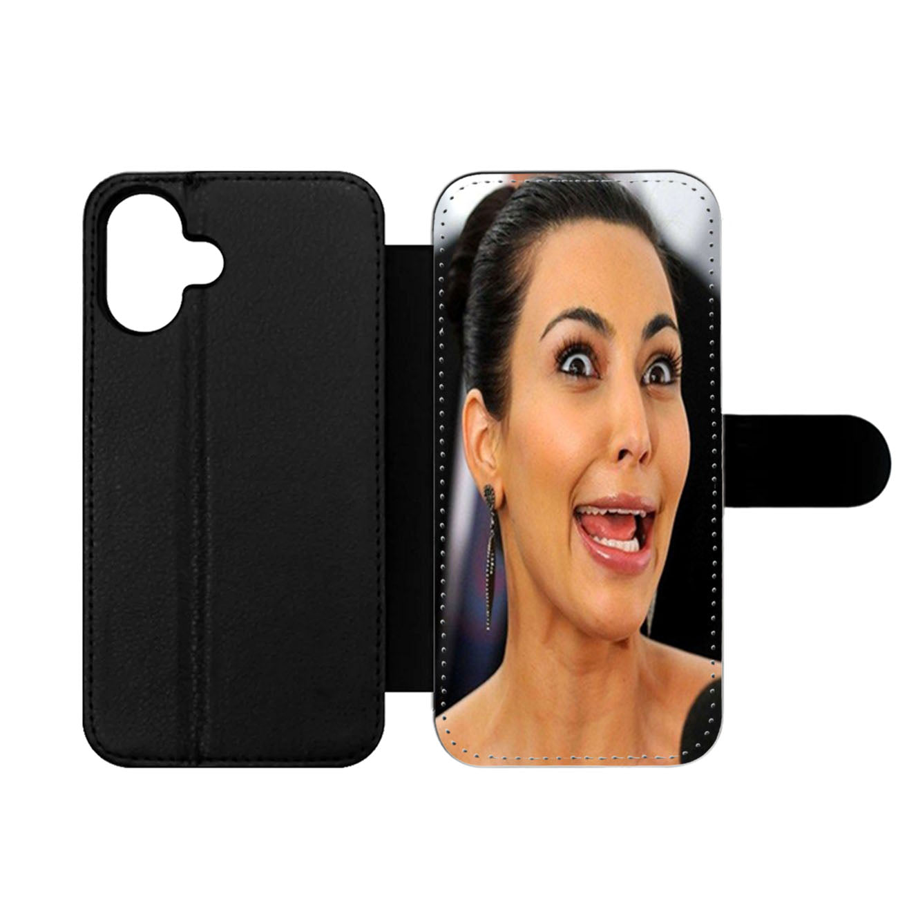 Kim Kardashian Funny Face Wallet iPhone Case