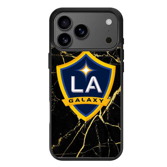LA Galaxy Black Marble iPhone 17 Pro Max Case