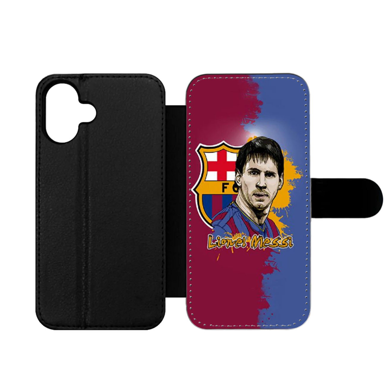 LIONEL MESSI BARCELONA ART Wallet iPhone Case