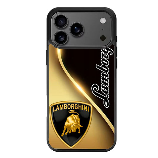 Lamborghini Black Gold iPhone 17 Pro Max Case