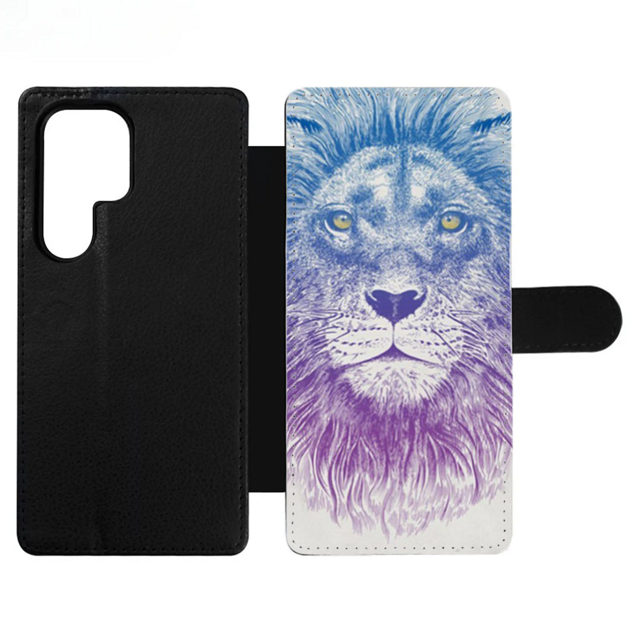 Lion Art Face Wallet Samsung Case