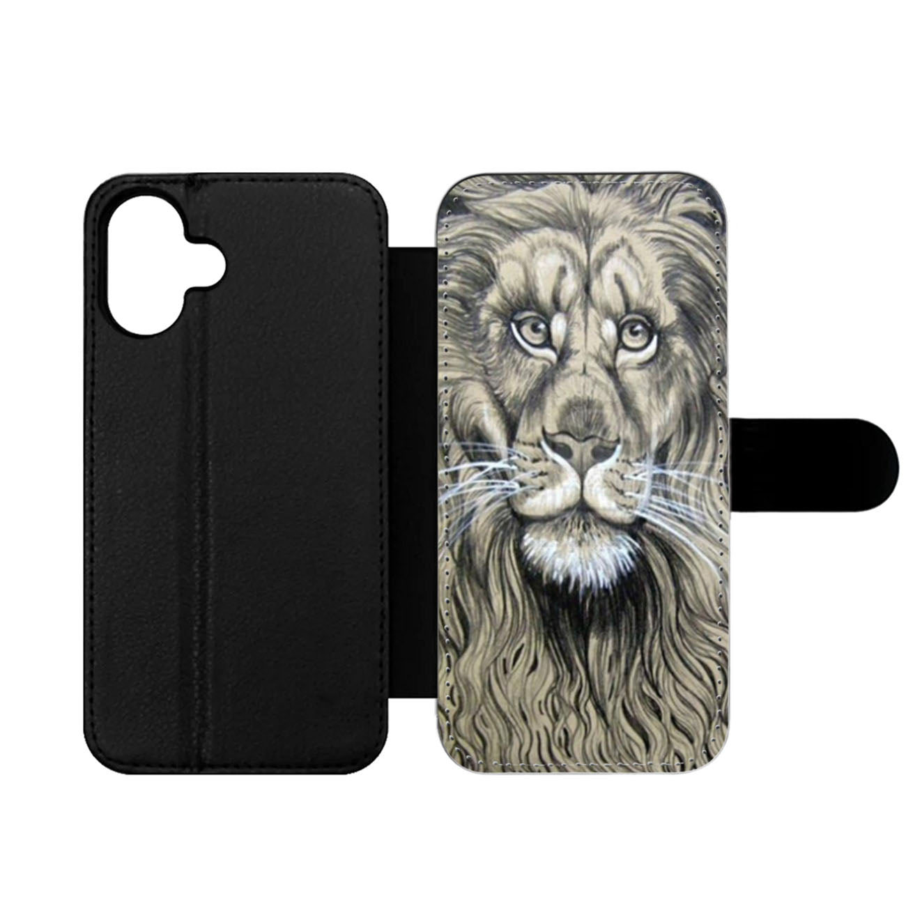 Lion Art Wallet iPhone Case