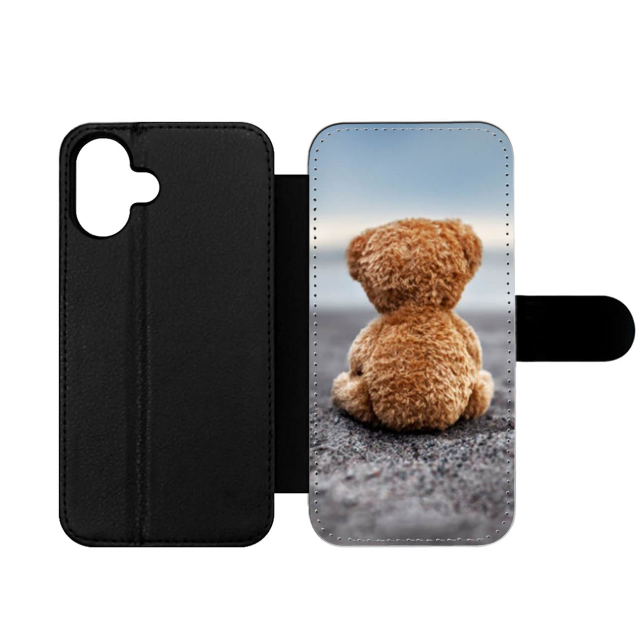 Little Teddy Bear in Beach Wallet iPhone Case