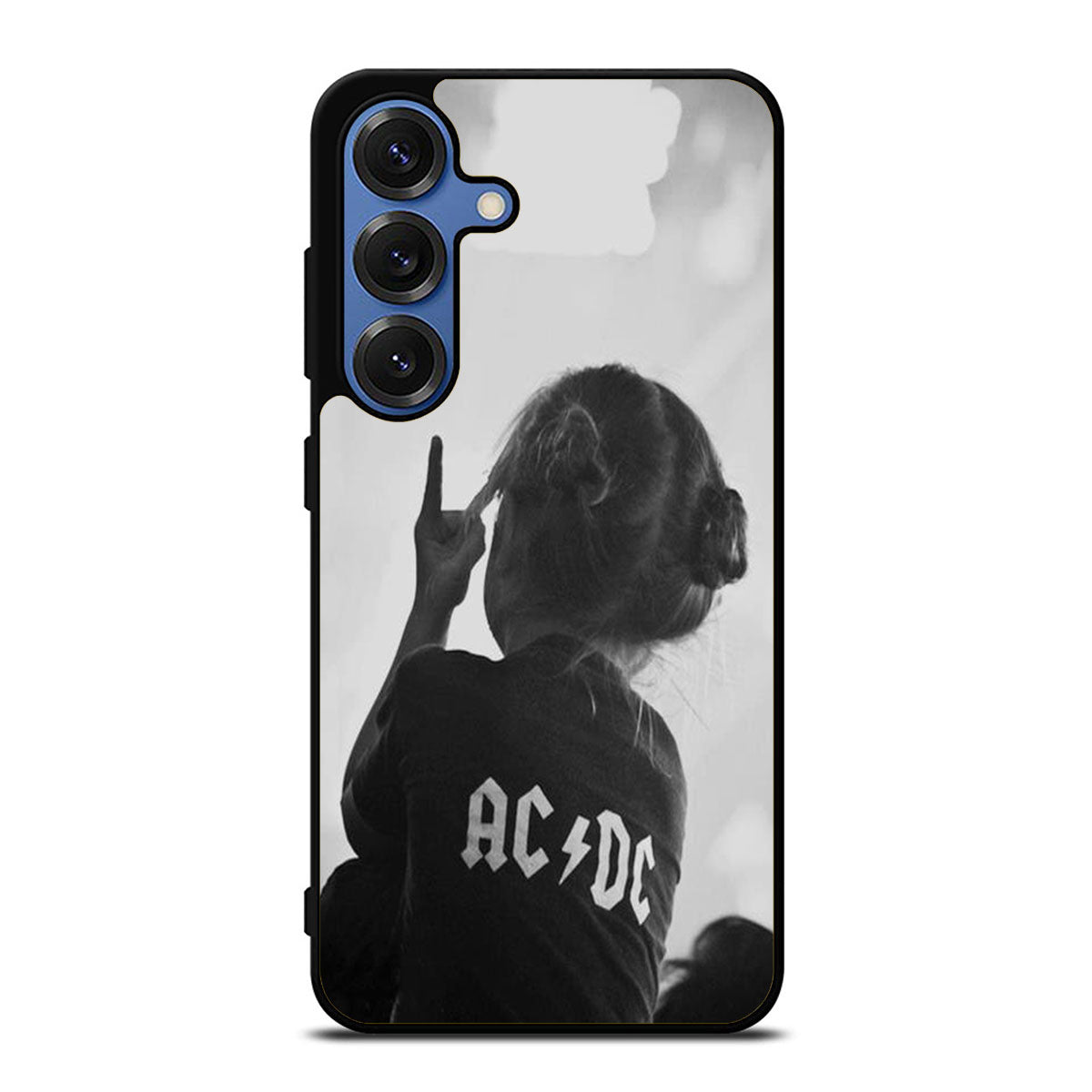 Little girl with an AC DC Samsung S25 Ultra Case
