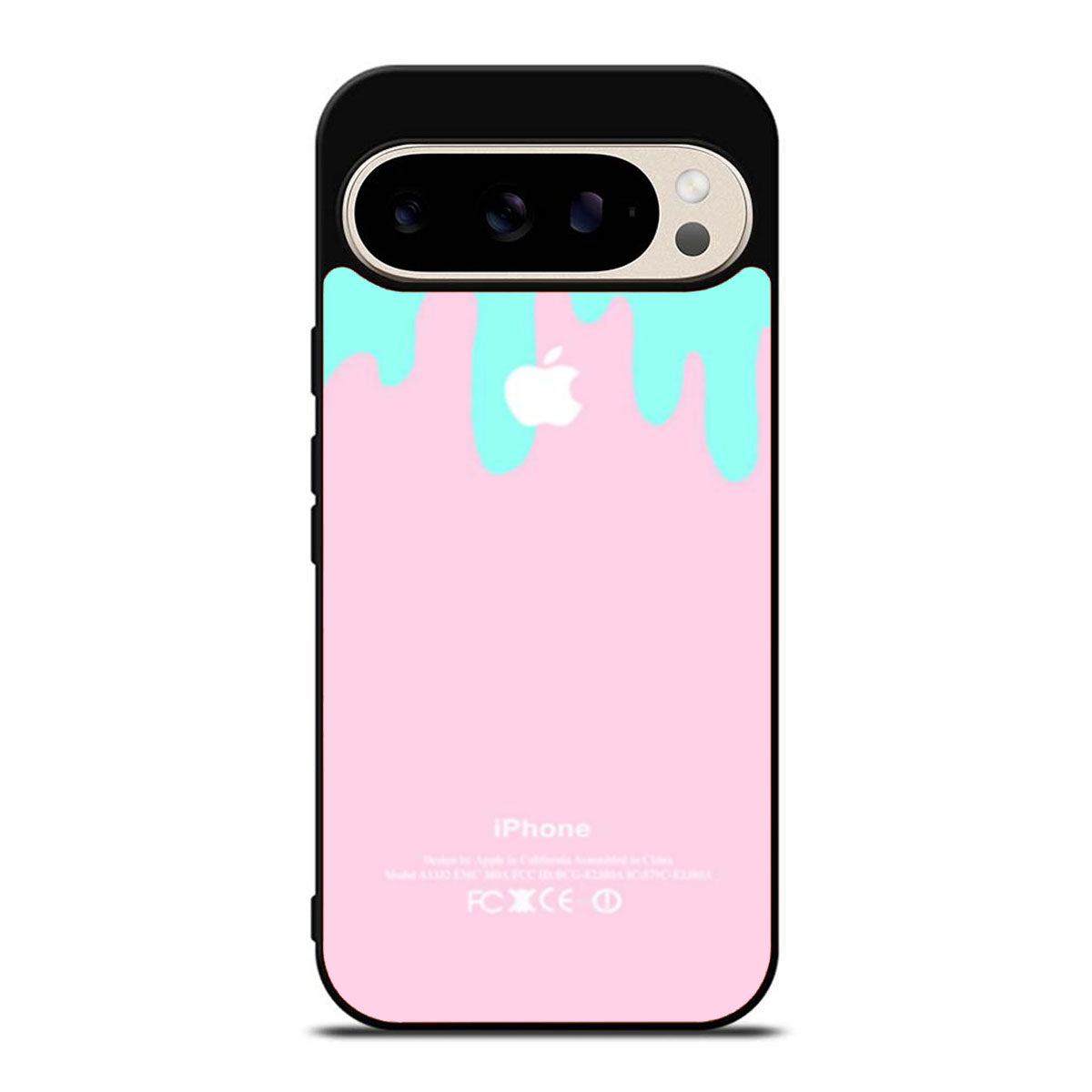 Logo Pink Aqua Teal Pastel Ice Cream Drip Spring Google Pixel 9 Pro Case