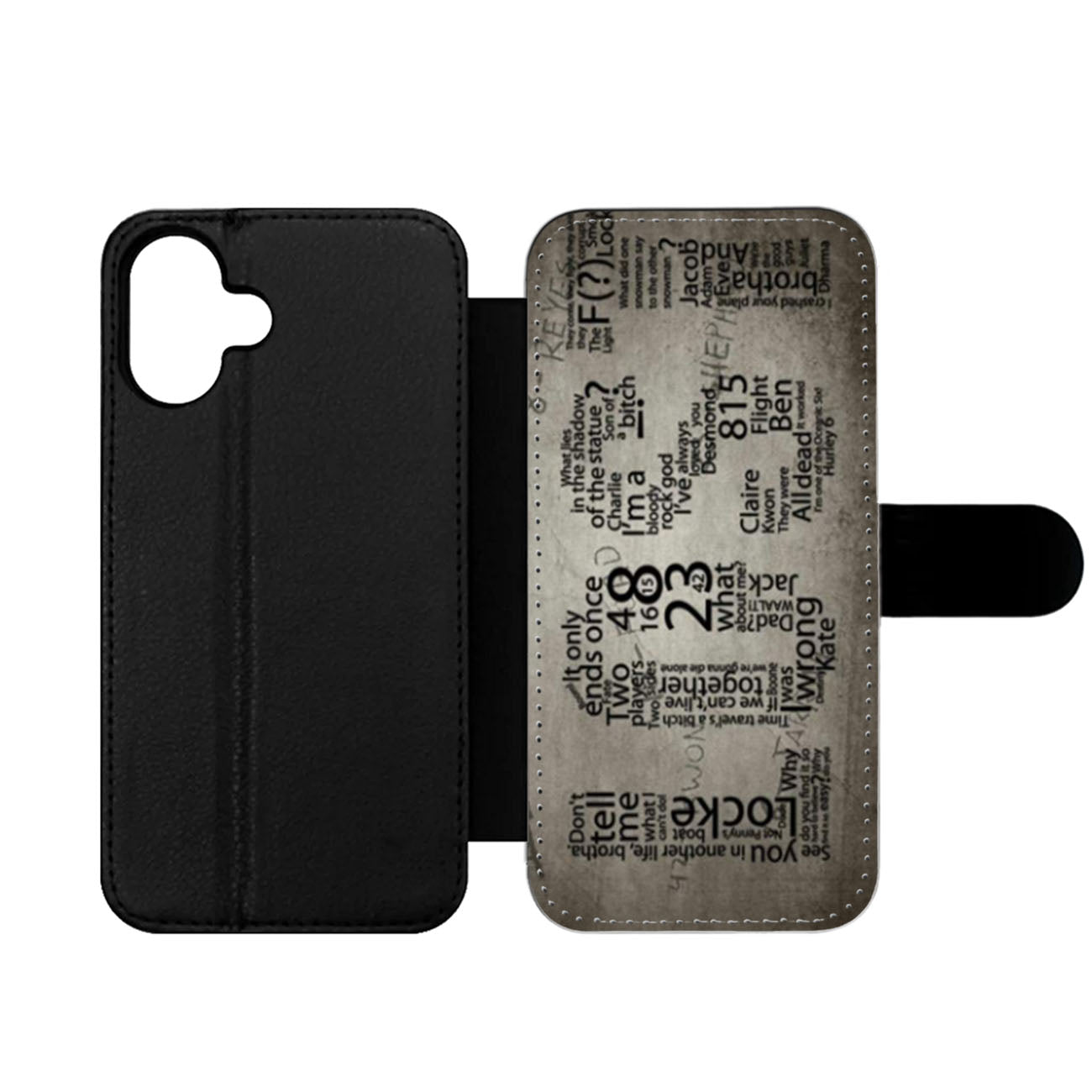 Lost TV Series Quotes Game Wallet iPhone Case