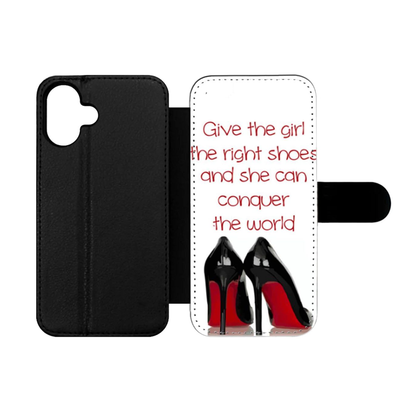 Marilyn Monroe Quote Give A Girl The Right Shoes Two Wallet iPhone Case