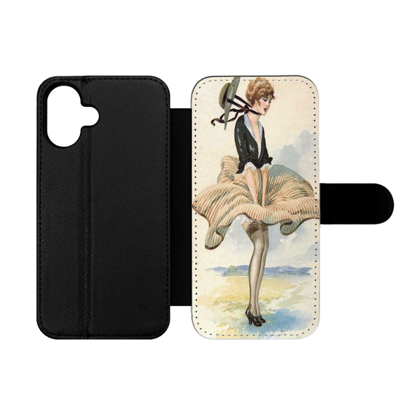 Meschini Pretty French Fashion Wallet iPhone Case