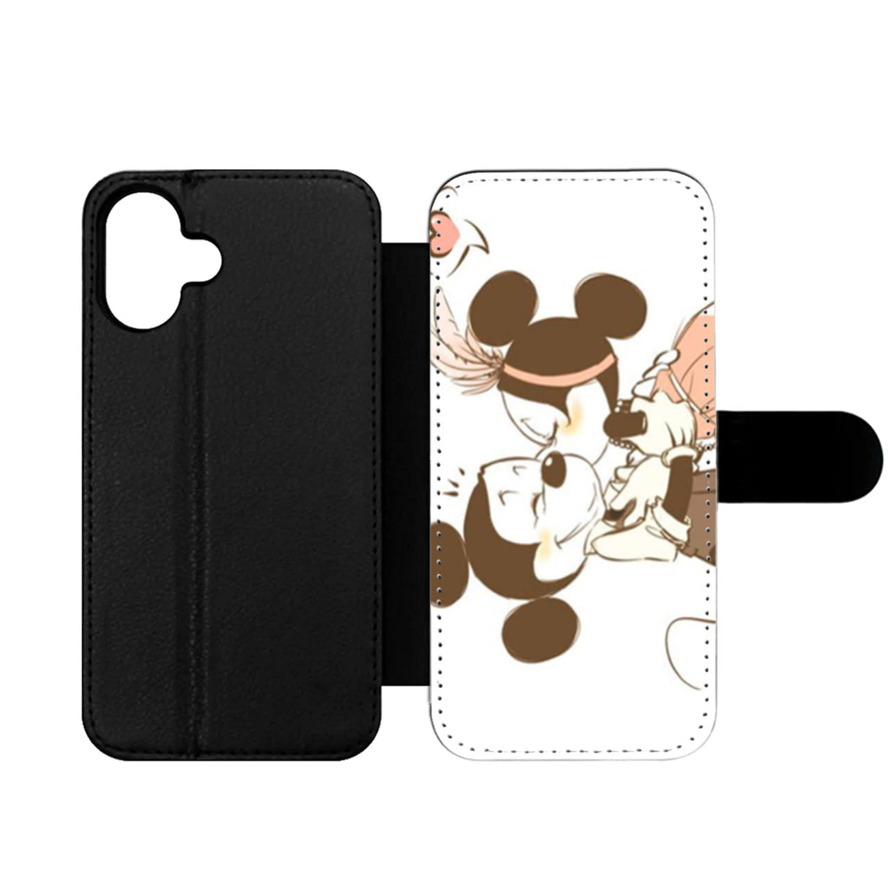 Mickey Mouse Minnie Mouse Kiss Wallet iPhone Case