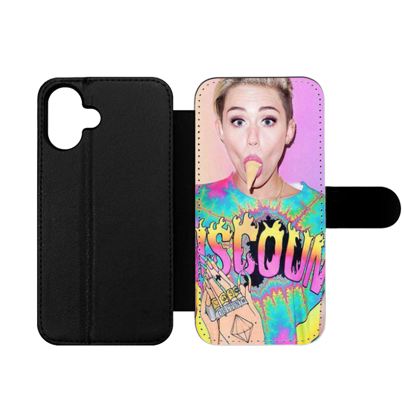 Miley Cyrus Ice Cream Wallet iPhone Case