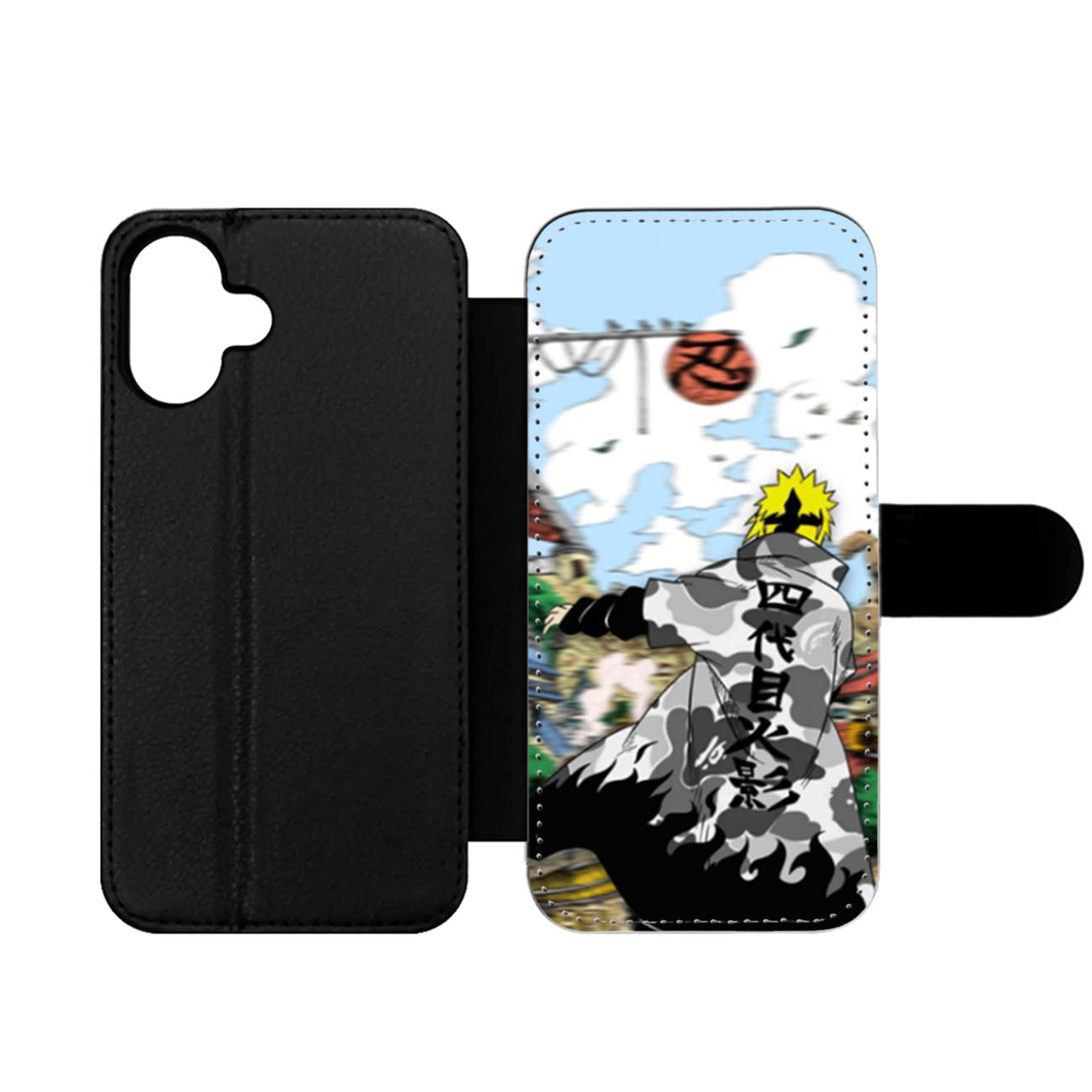 Minato Namikaze Bape Camo Wallet iPhone Case