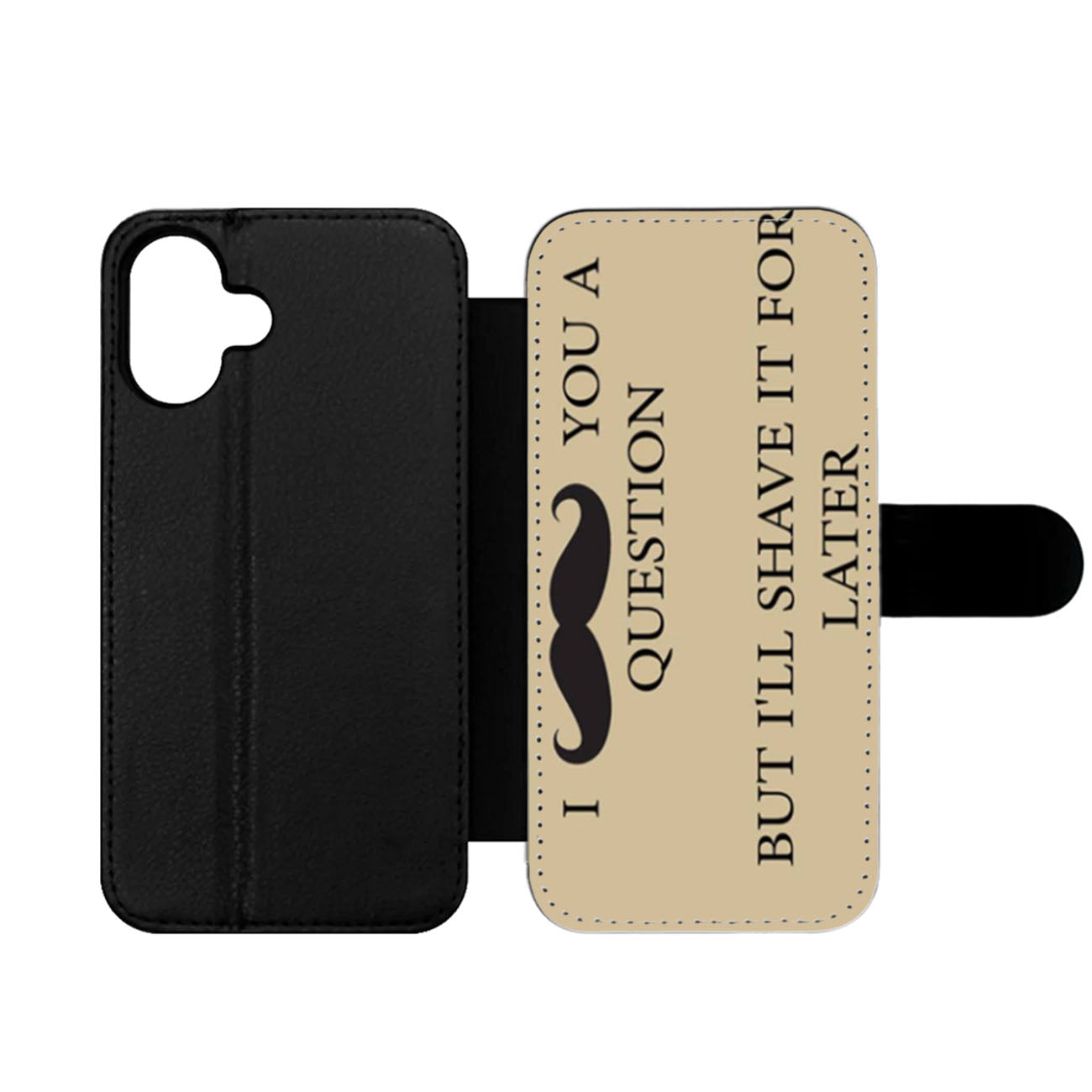 Mustache Question Wallet iPhone Case