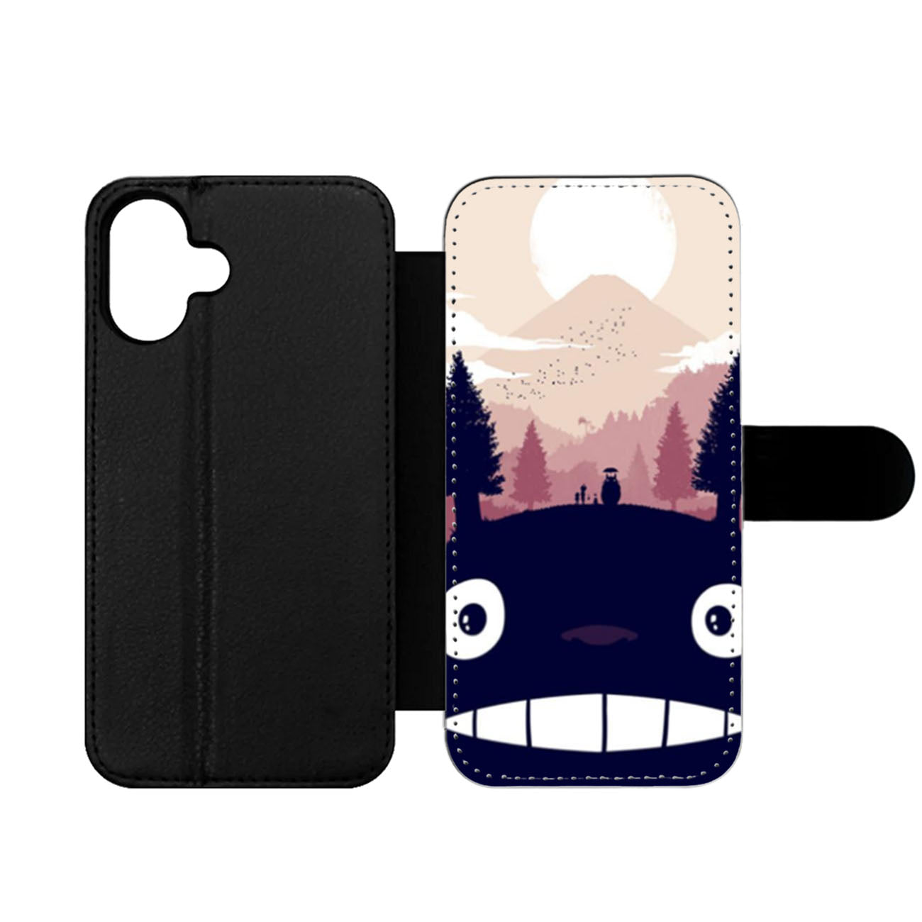 My Neighbor Totoro Face Wallet iPhone Case