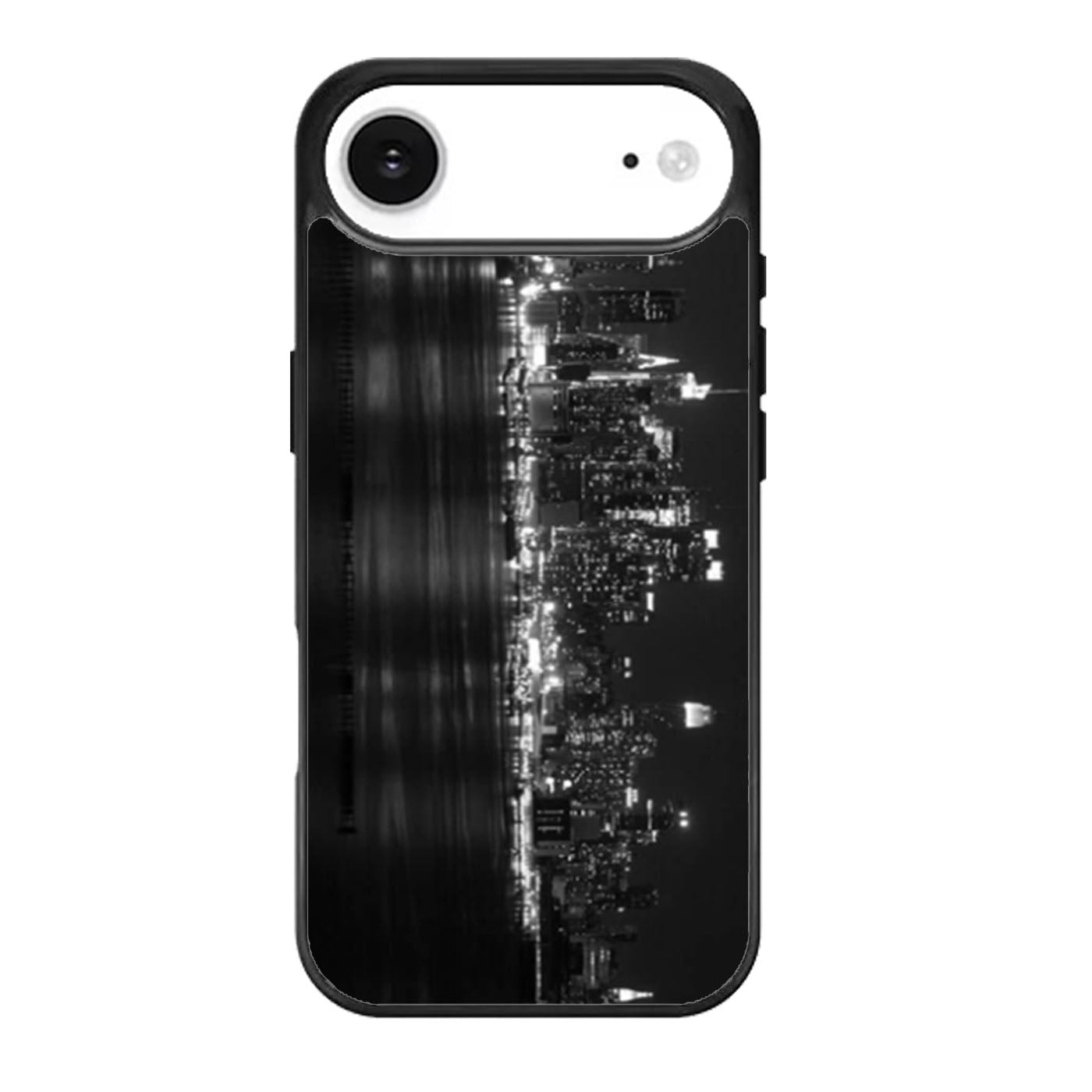 New York City at Night Skyline White Black iPhone Air Case