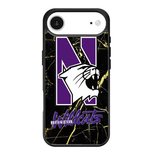 Northwestern Wildcats Black Marble iPhone Air Case
