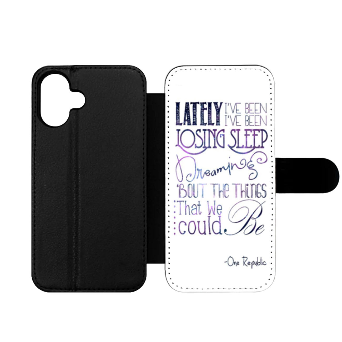 One Republic Counting Stars Lyric Wallet iPhone Case