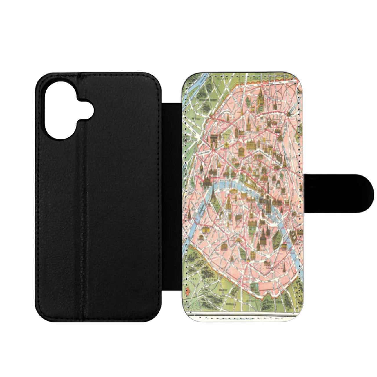 Paris Map Wallet iPhone Case