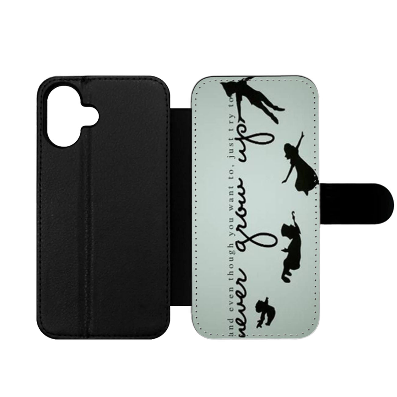 Peter Pan Quote Disney Purple Wallet iPhone Case
