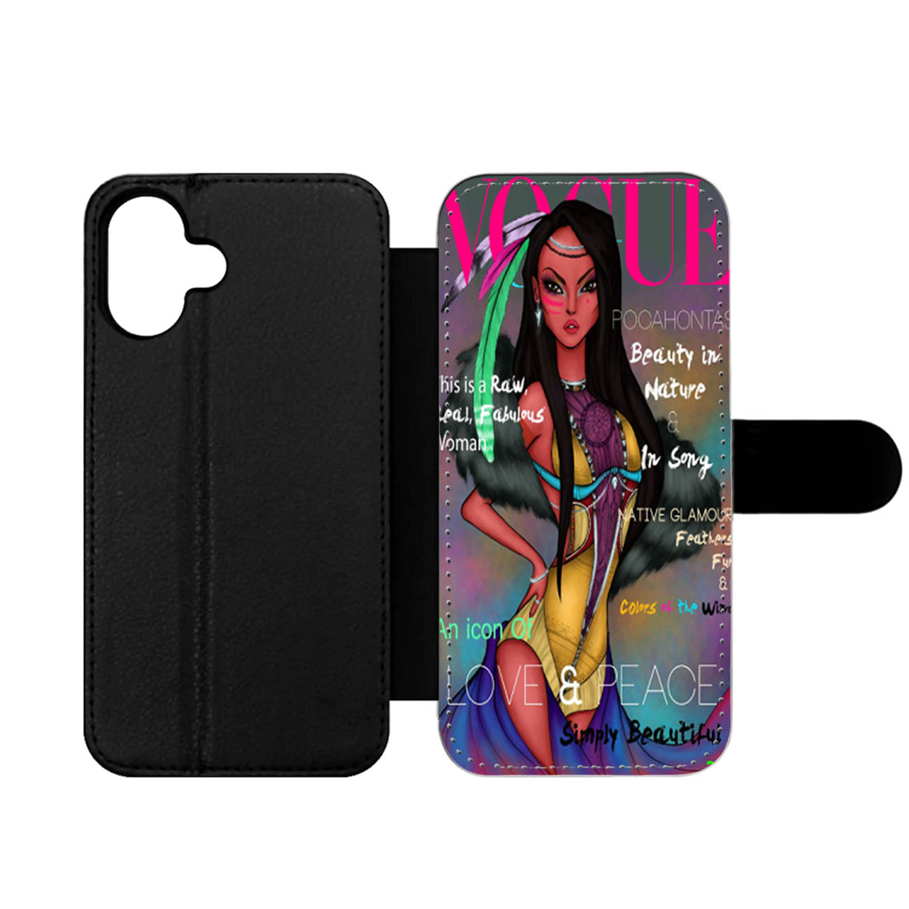 Pocahontas Vogue Magazine Wallet iPhone Case