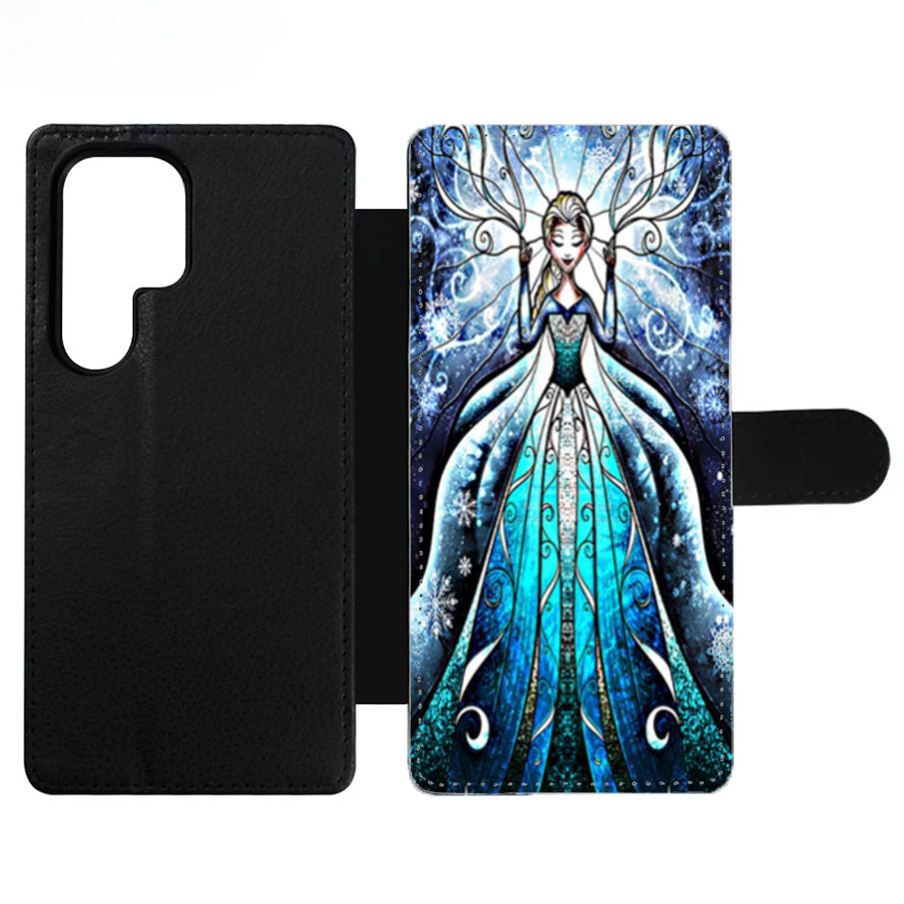 Princess Elsa Frozen Stained Glass Wallet Samsung Case