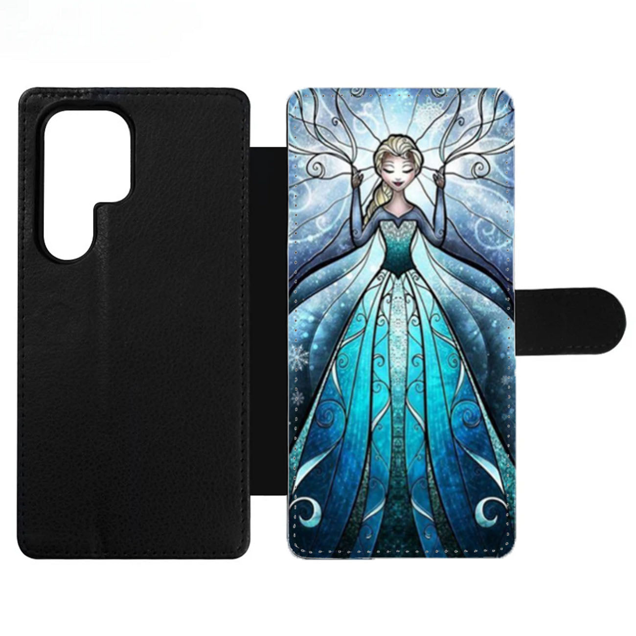 Queen Elsa Disney Frozen Stained Glass Wallet Samsung Case