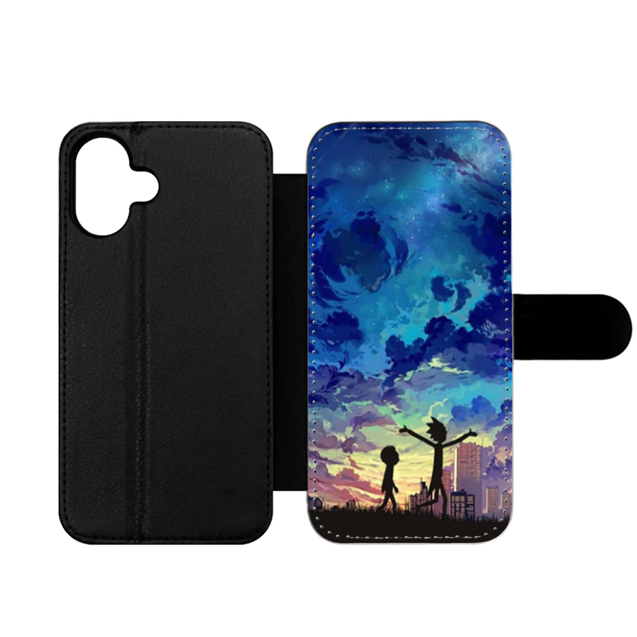 Rick and Morty Silhouette 02 Wallet iPhone Case