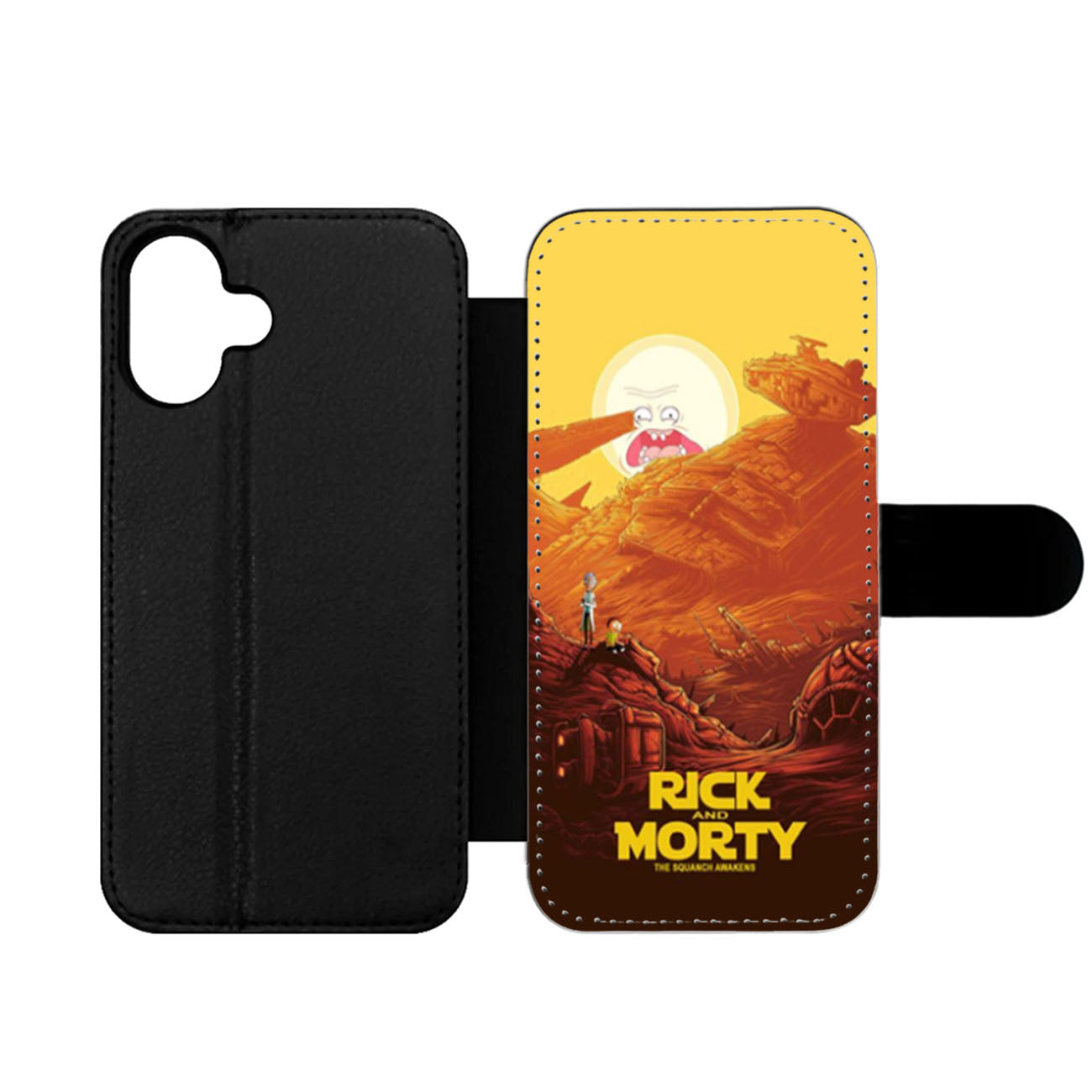 Rick and Morty Star Wars Squanch Awakens Wallet iPhone Case
