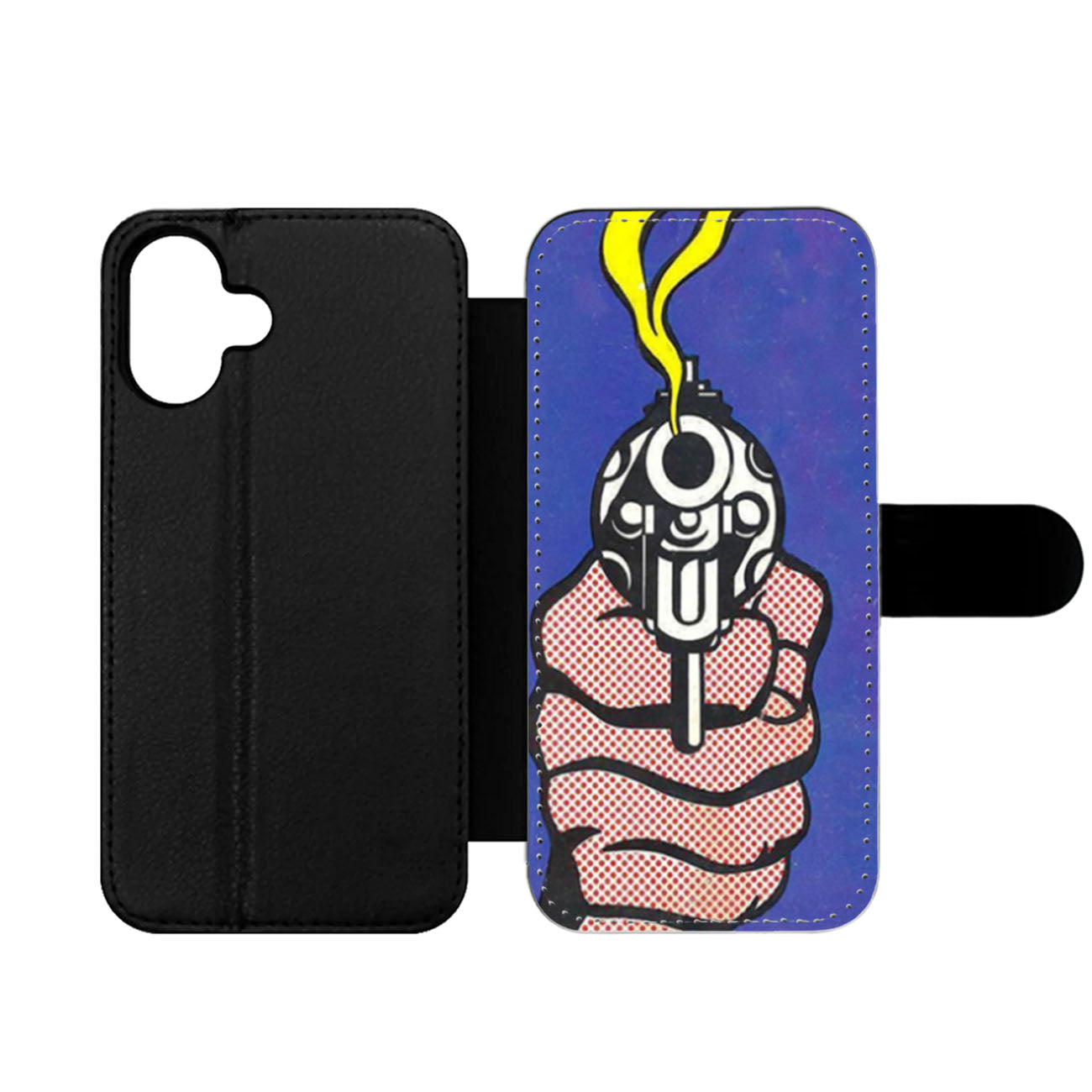 Roy Lichtenstein Gun in America Wallet iPhone Case