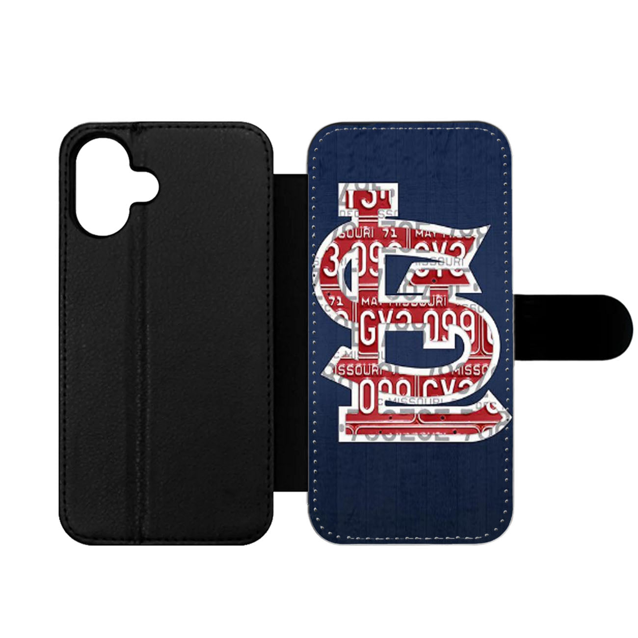 ST LOUIS CARDINALS BASEBALL WOODEN LOGO Wallet iPhone Case