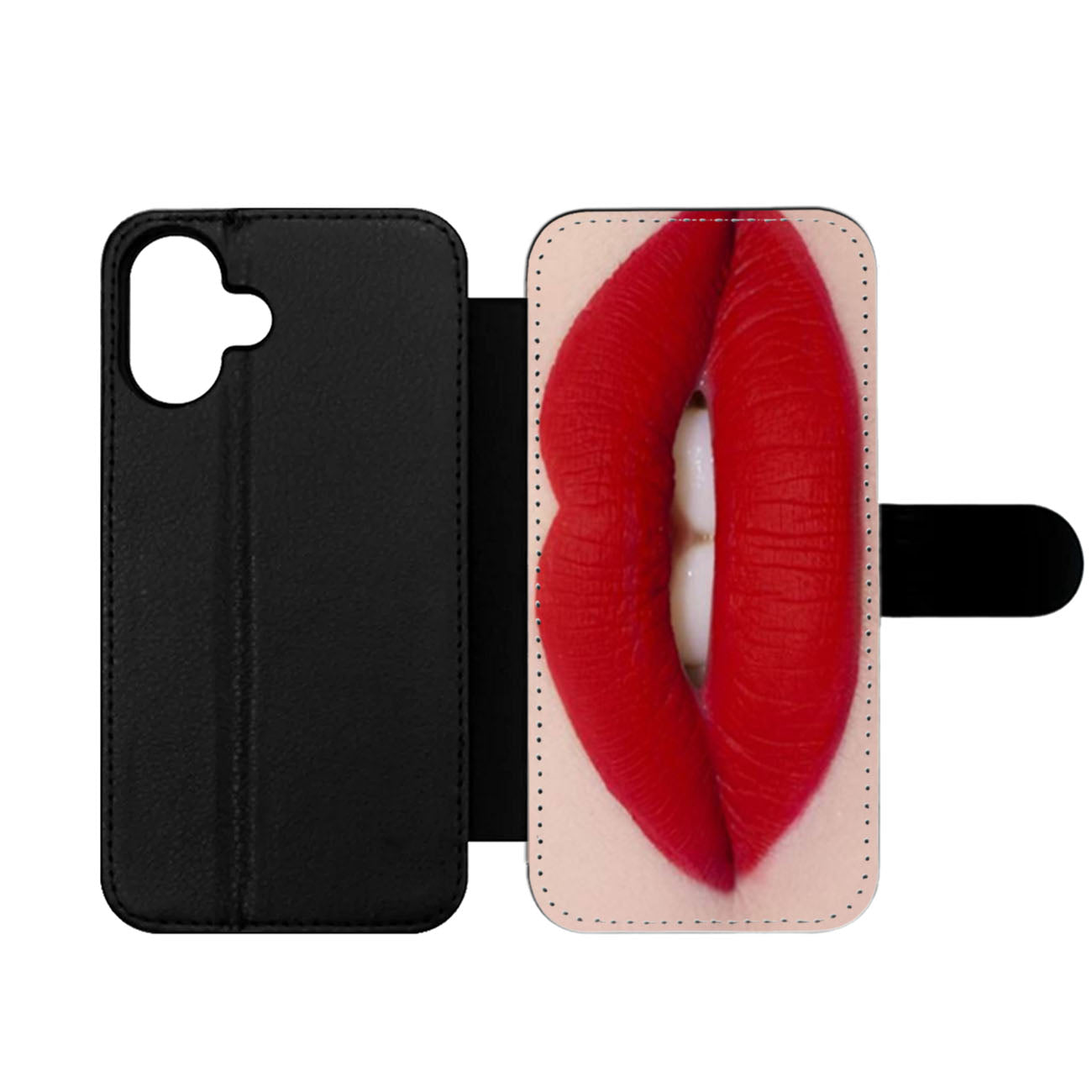 Sexy Red Lip Wallet iPhone Case