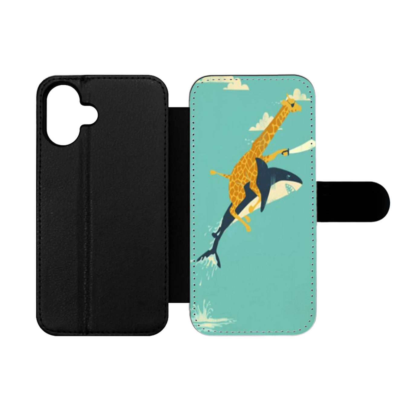 Shark and Giraffe Wallet iPhone Case