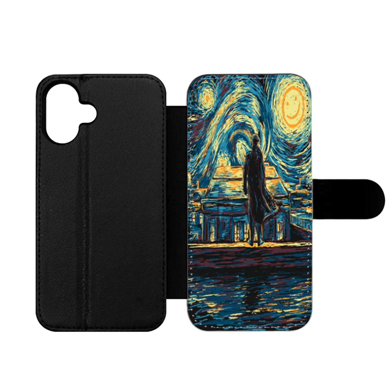 Starry Night Fall Sherlock Wallet iPhone Case