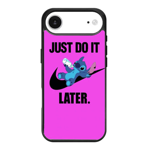 Stitch Just Do it Later Pink iPhone Air Case