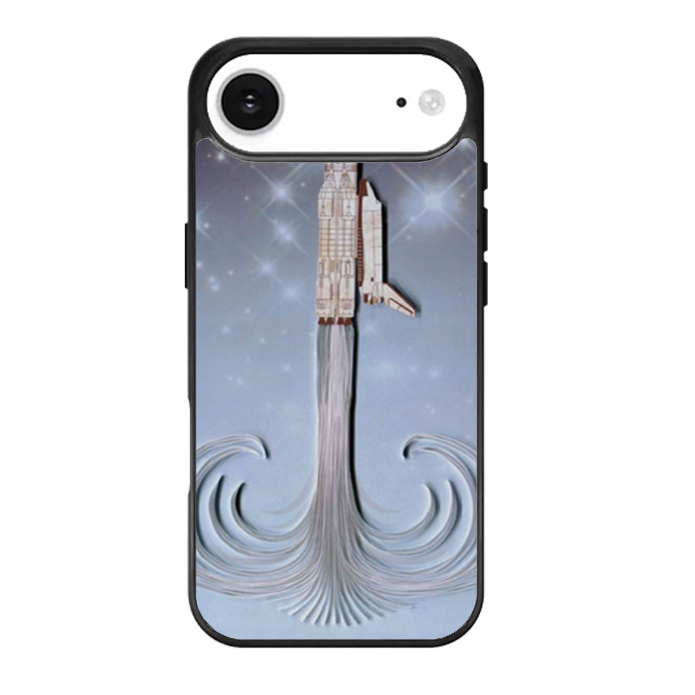 Stylized Technical Space Shuttle Rocket Drawing iPhone Air Case