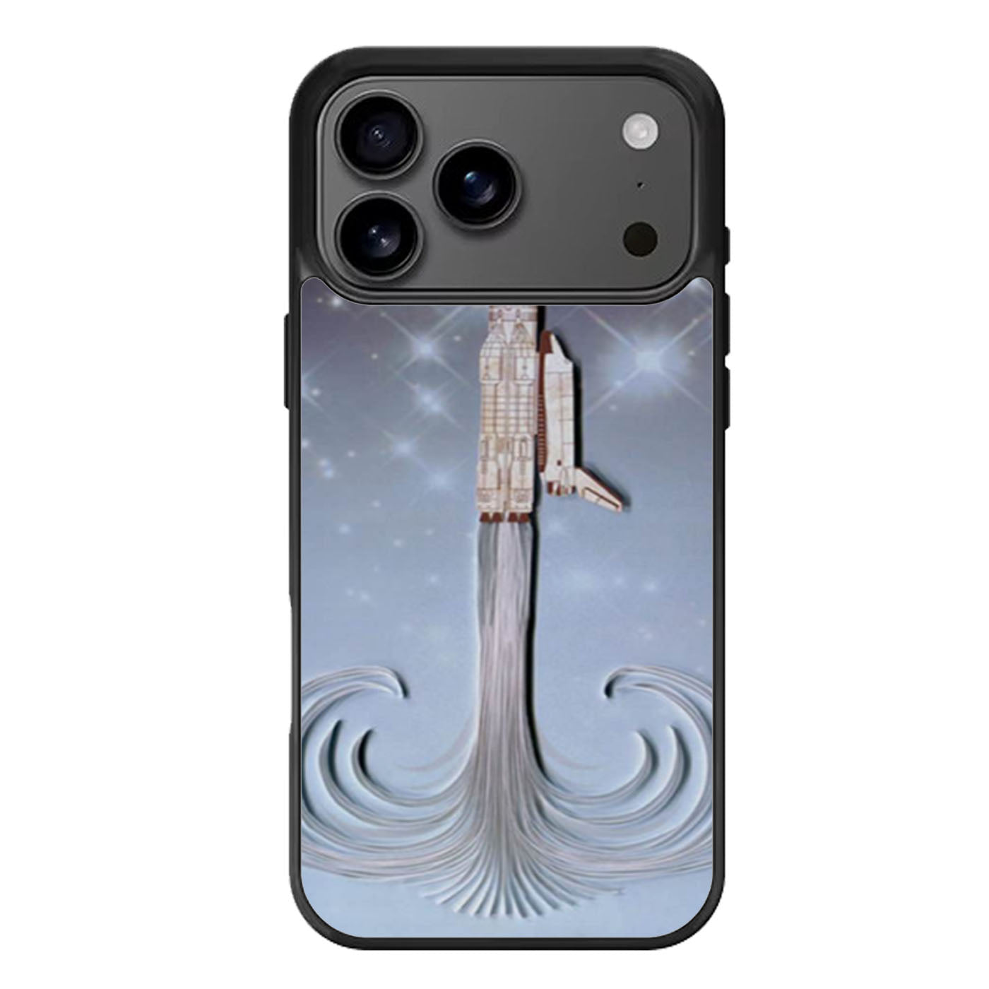 Stylized Technical Space Shuttle Rocket Drawing iPhone 17 Pro Max Case