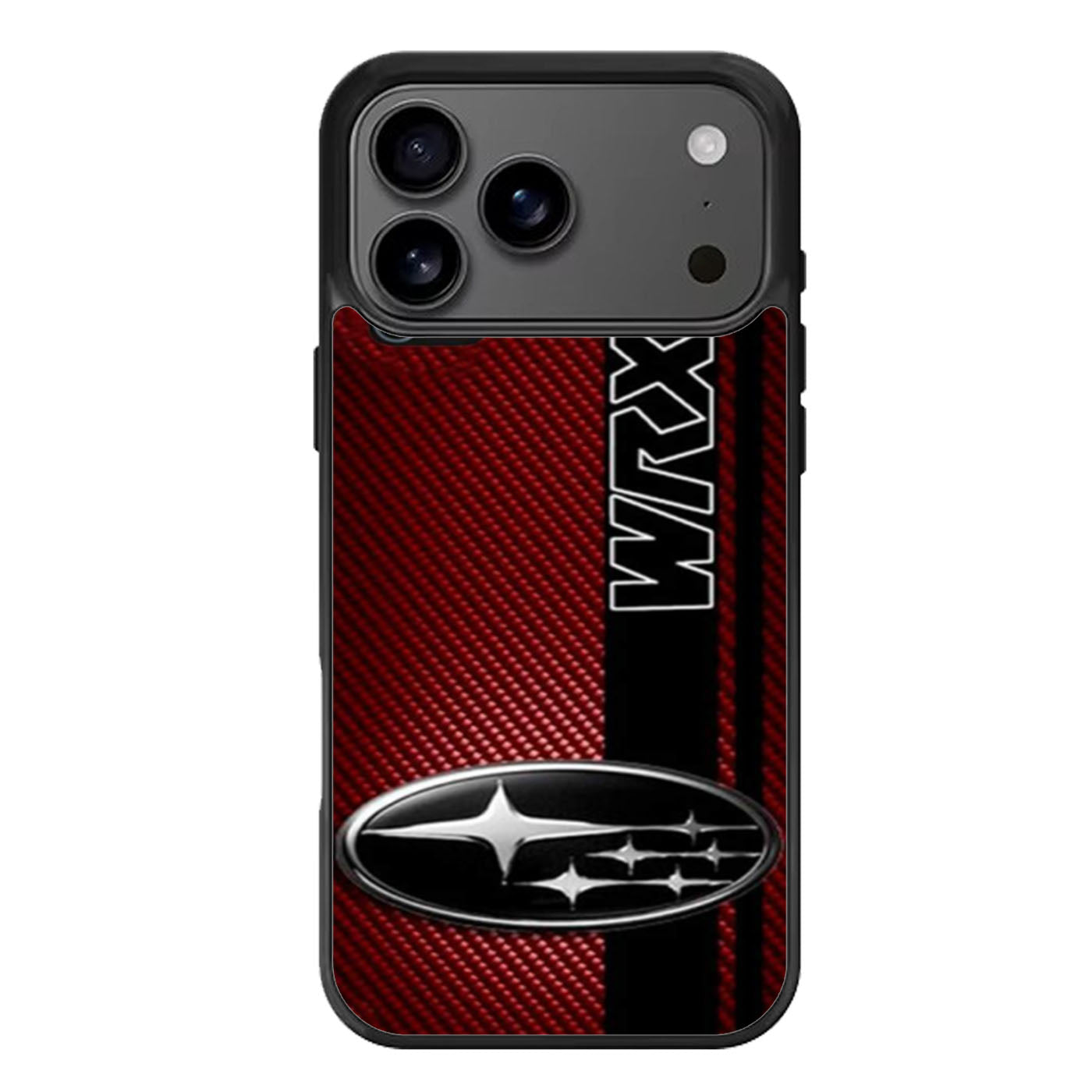 Subaru WRX Logo On A Field Of Simulated Red Two iPhone 17 Pro Max Case