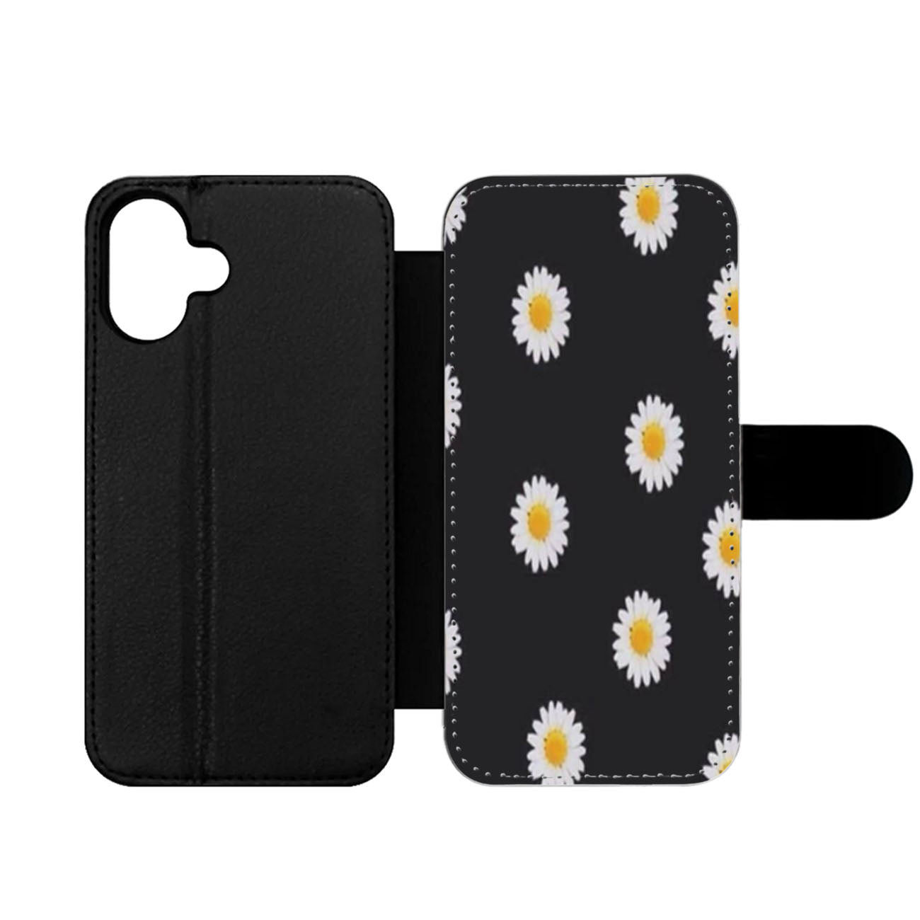 Sun Flower Floral Pattern Wallet iPhone Case